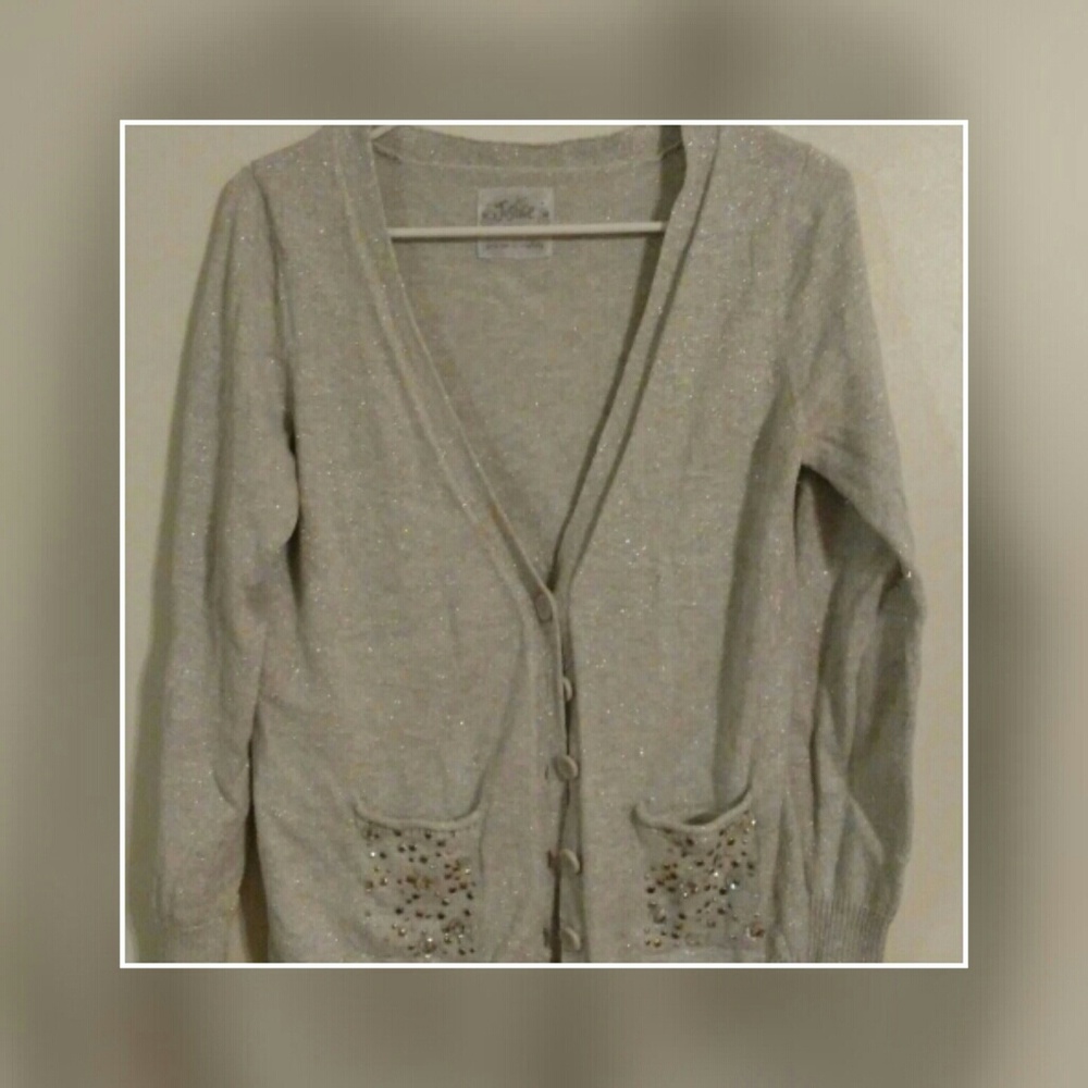 Justice button up sweater